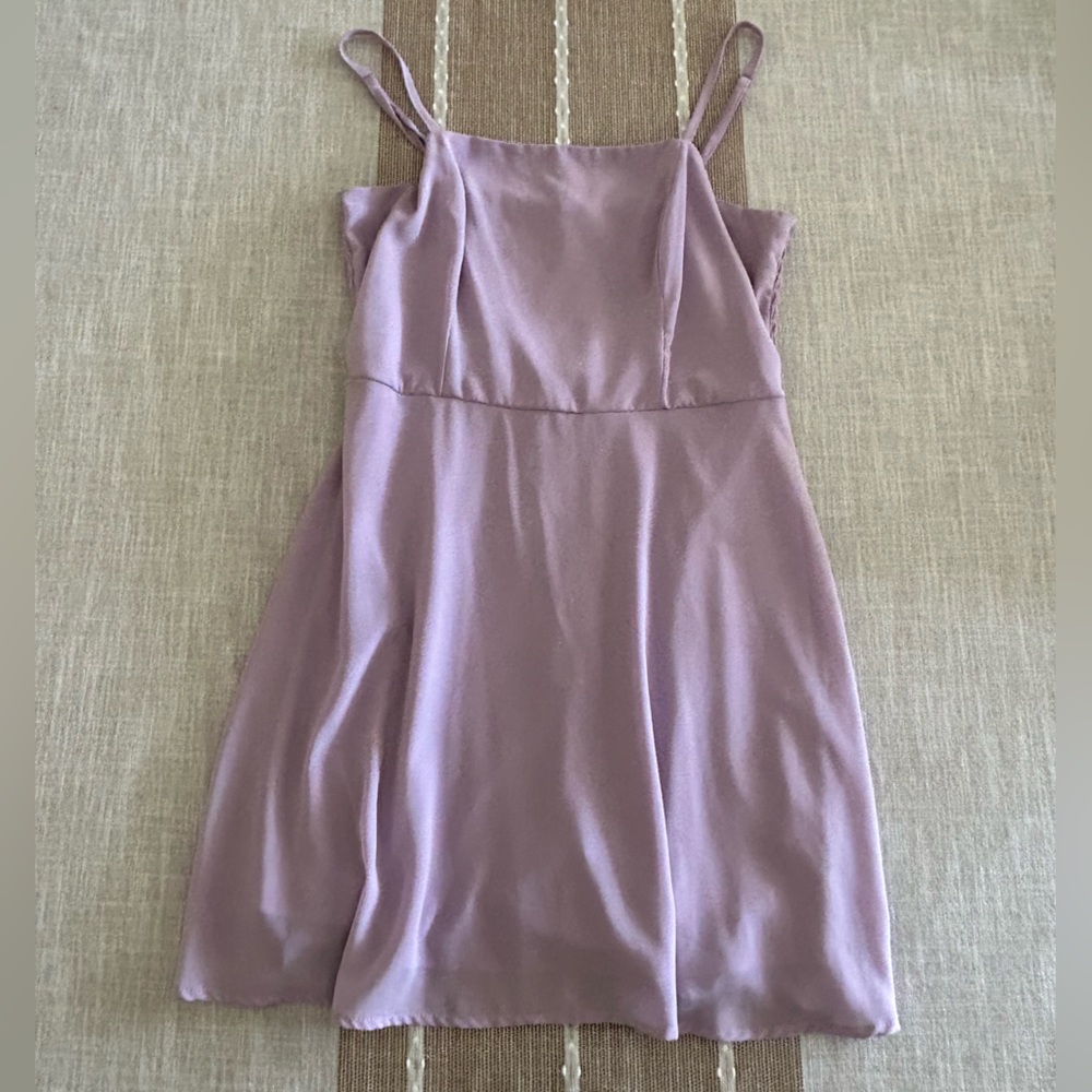 Light purple short semi formal dress